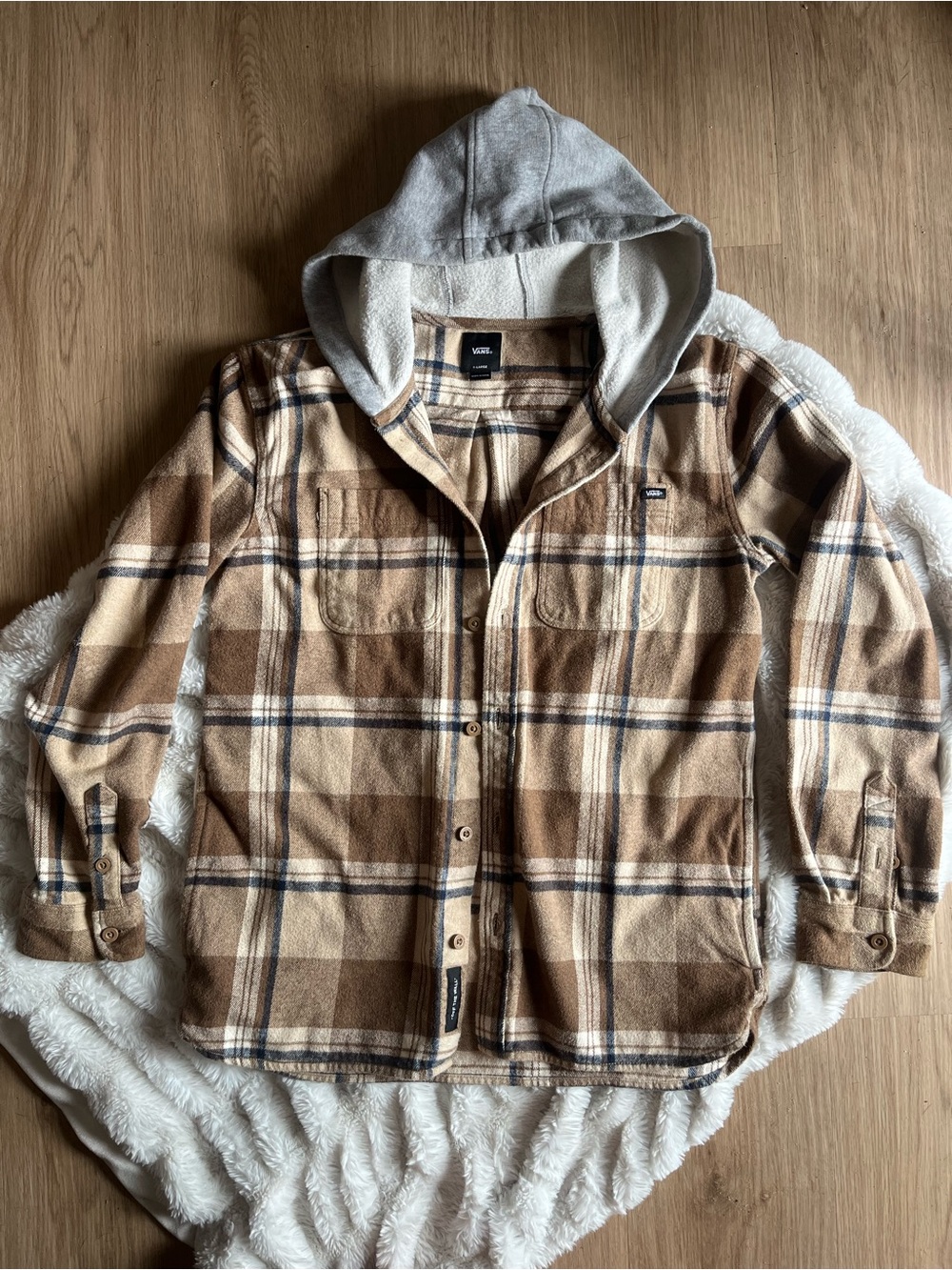 Vans flannel hoodie